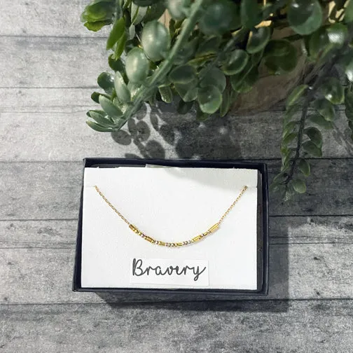Customizable Mixed Metal Morse Gold Necklace (ROSE GOLD, GOLD or SILVER