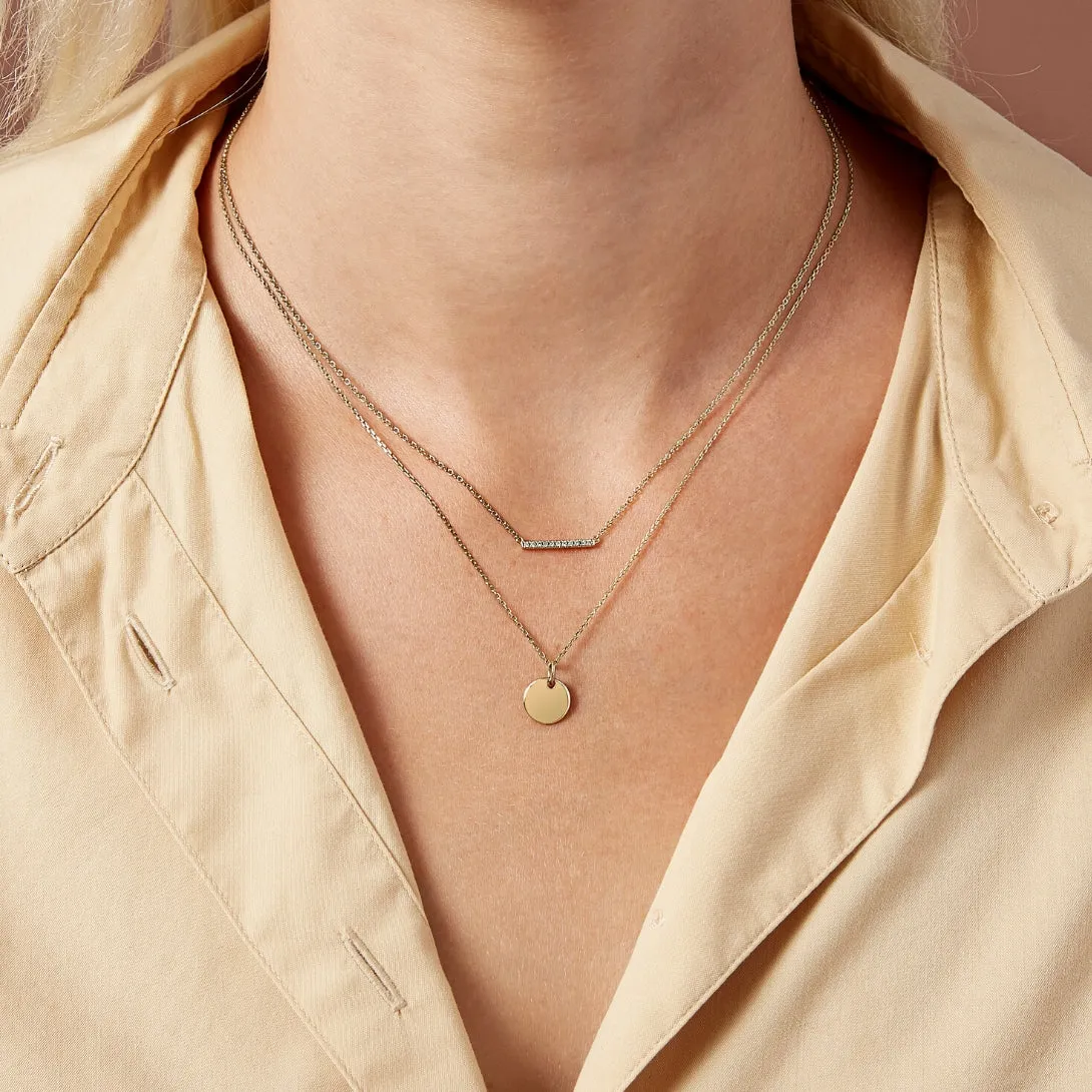 Diamond Bar Necklace