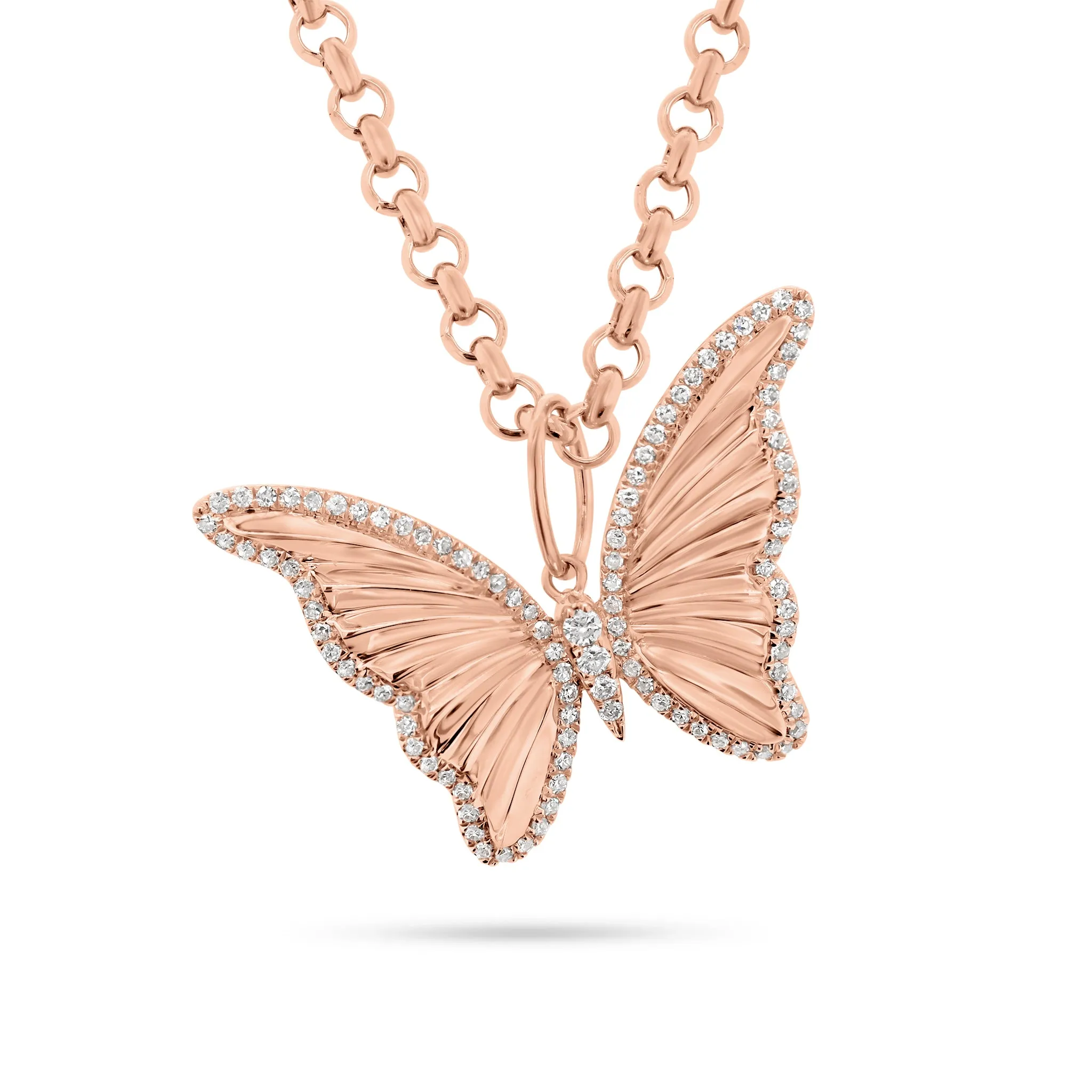 Diamond Butterfly Pendant