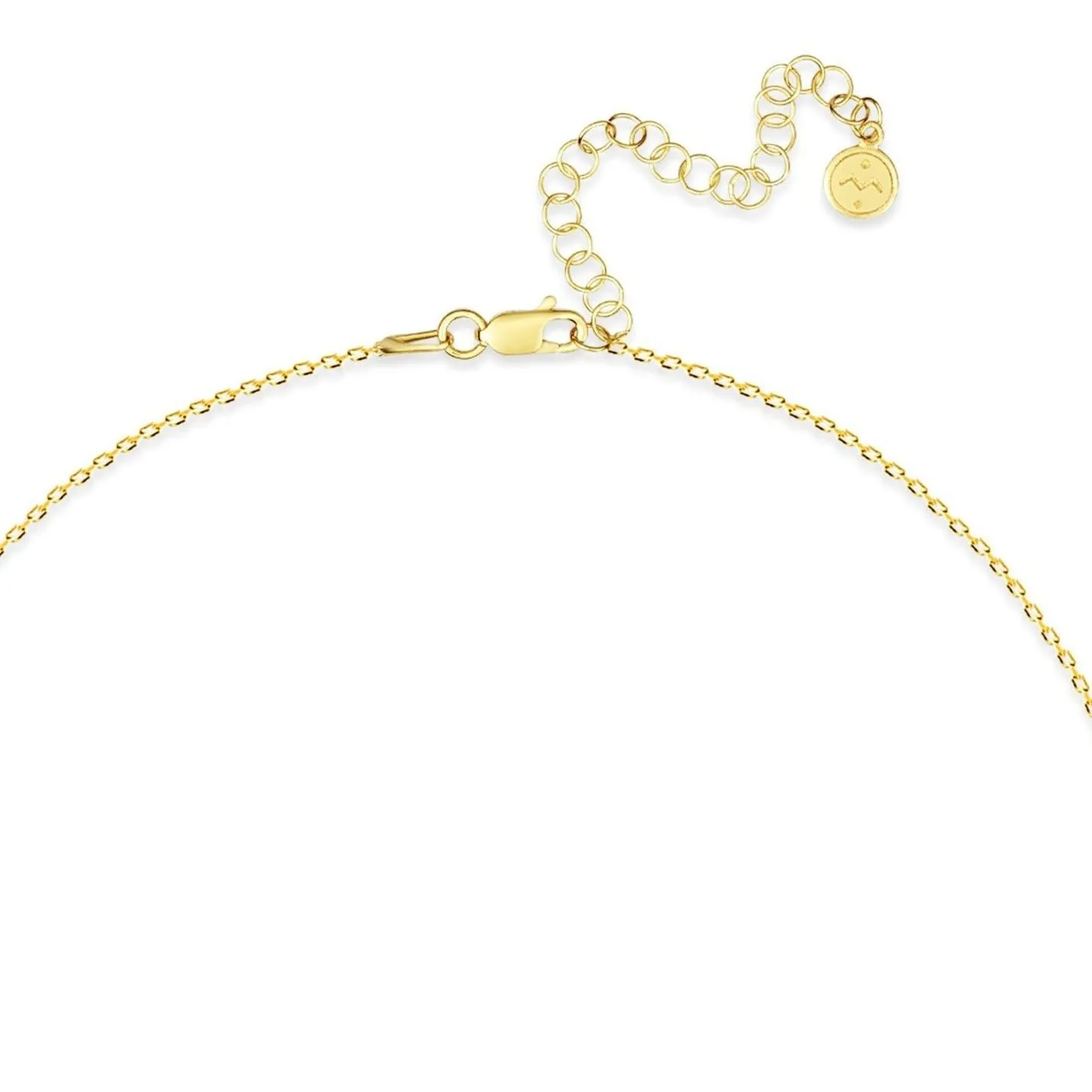 Diamond Letter Necklace "G" - 18 karat gold vermeil on sterling silver, diamond 0.01 carat