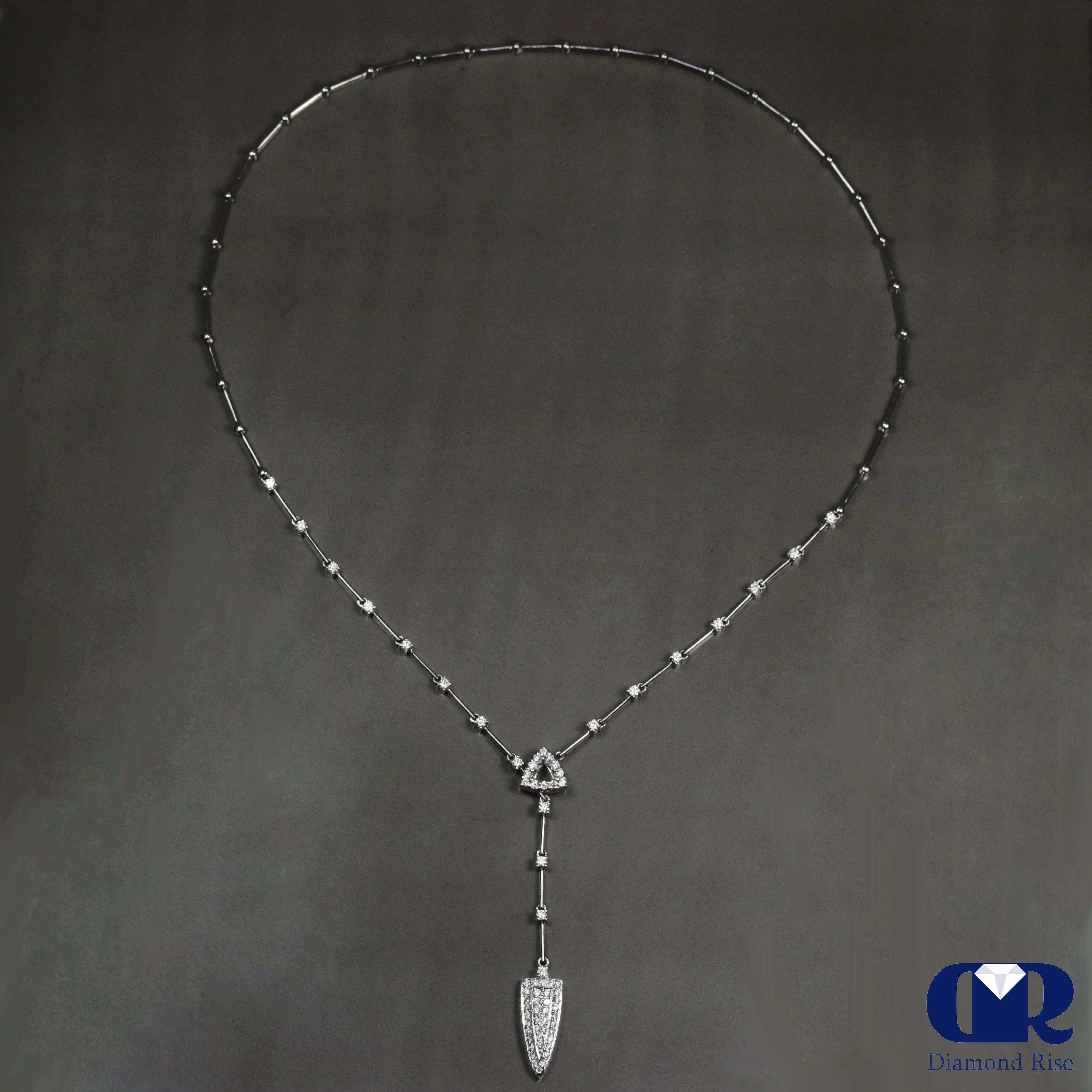 Diamond Necklace In 18K Gold Adjustable up to 19"