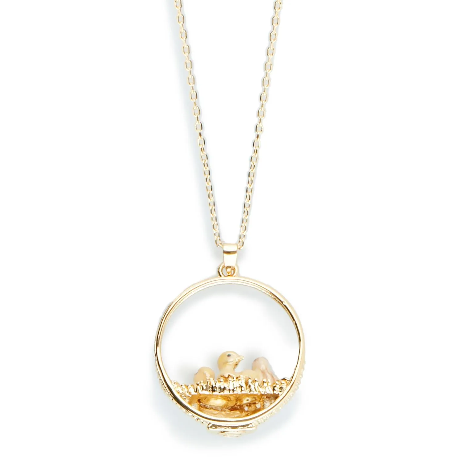 Easter Duckling Basket Pendant