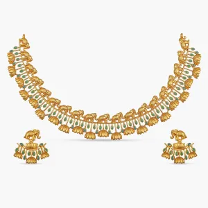 Fleur Lotus Elephant Necklace Set
