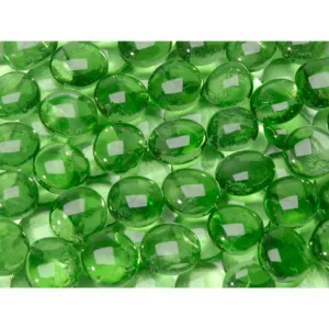Glass Gems in Mesh Bag Green 12 oz