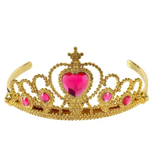 Gold Queen's Tiara with Pink Gems