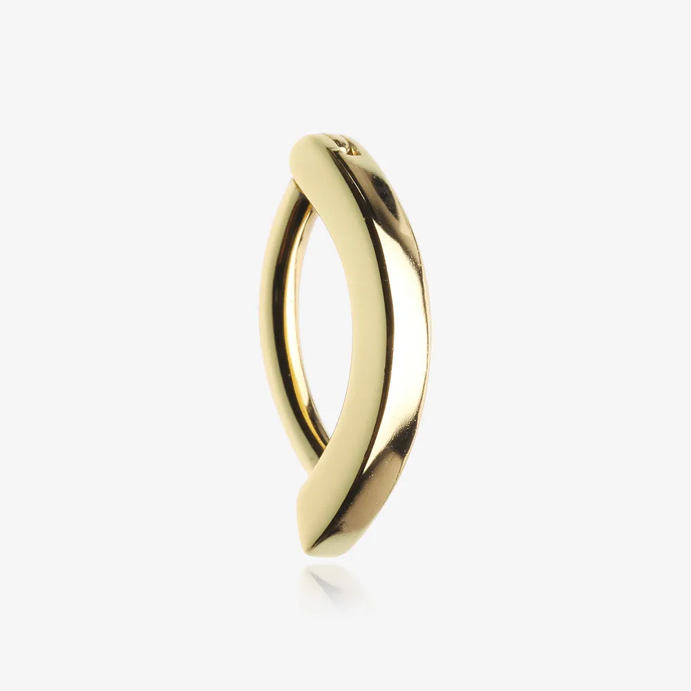 Golden Classic Minimalist Steel Curved Bar Clicker