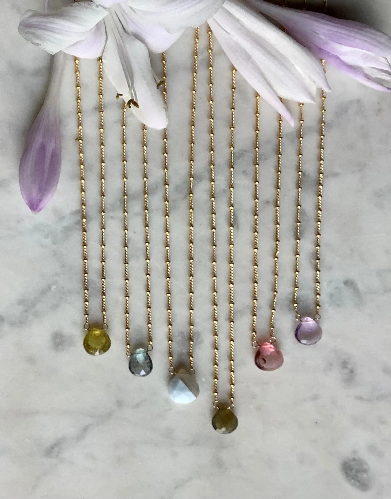 Gumdrop Gemstone Necklace