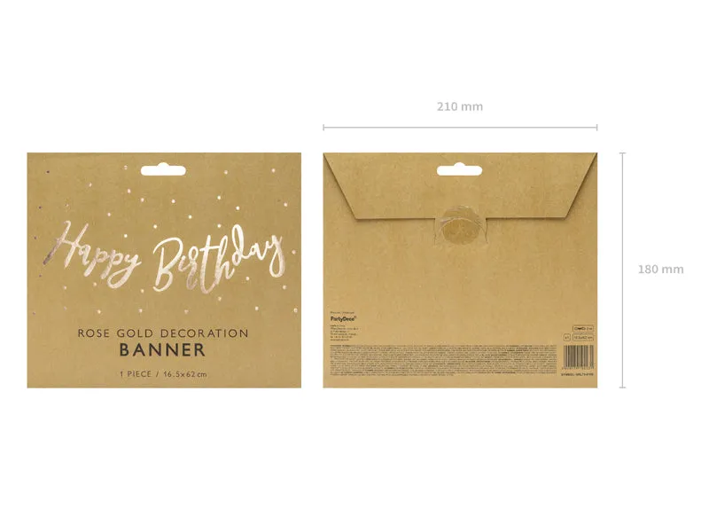 Happy Birthday Bunting - Rose Gold