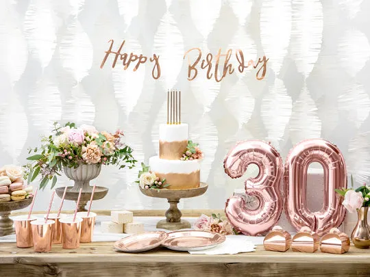 Happy Birthday Bunting - Rose Gold