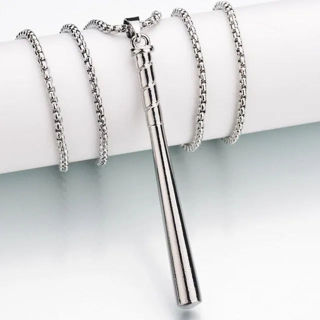 Hot Sale Hip Hop Baseball Bat Gun Necklace&Pendant  GOLD Silver Weed Leaf Hiphop Long Chains Necklaces Men Women Jewelry