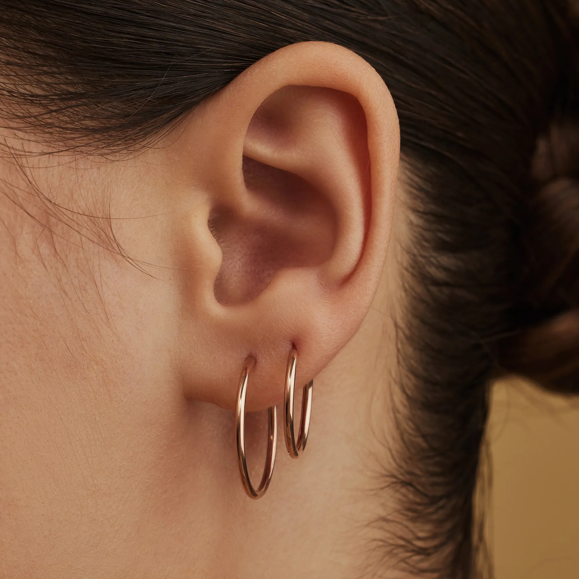 La Concorde Cerise 14 karat rose gold hoop earrings 18 mm