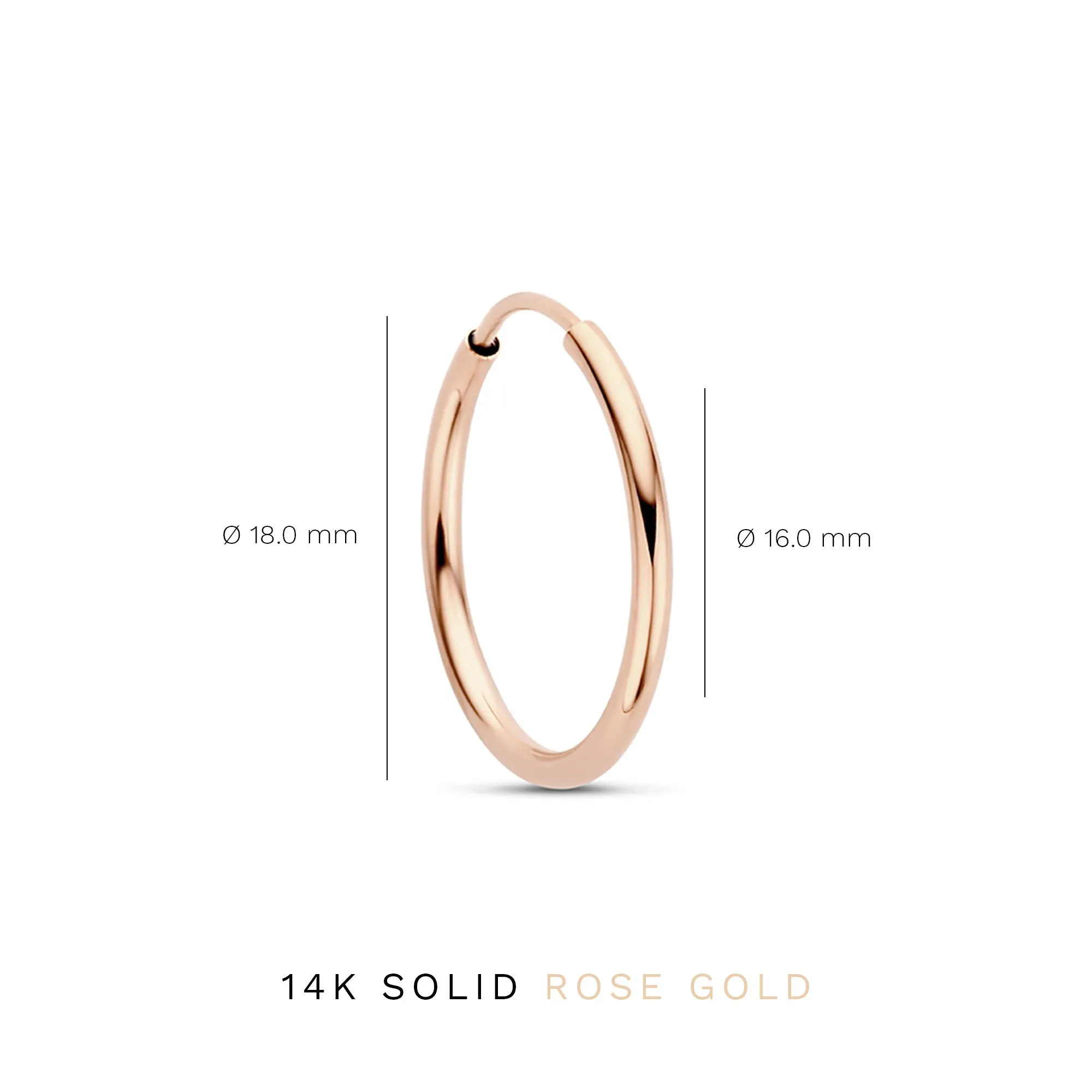 La Concorde Cerise 14 karat rose gold hoop earrings 18 mm