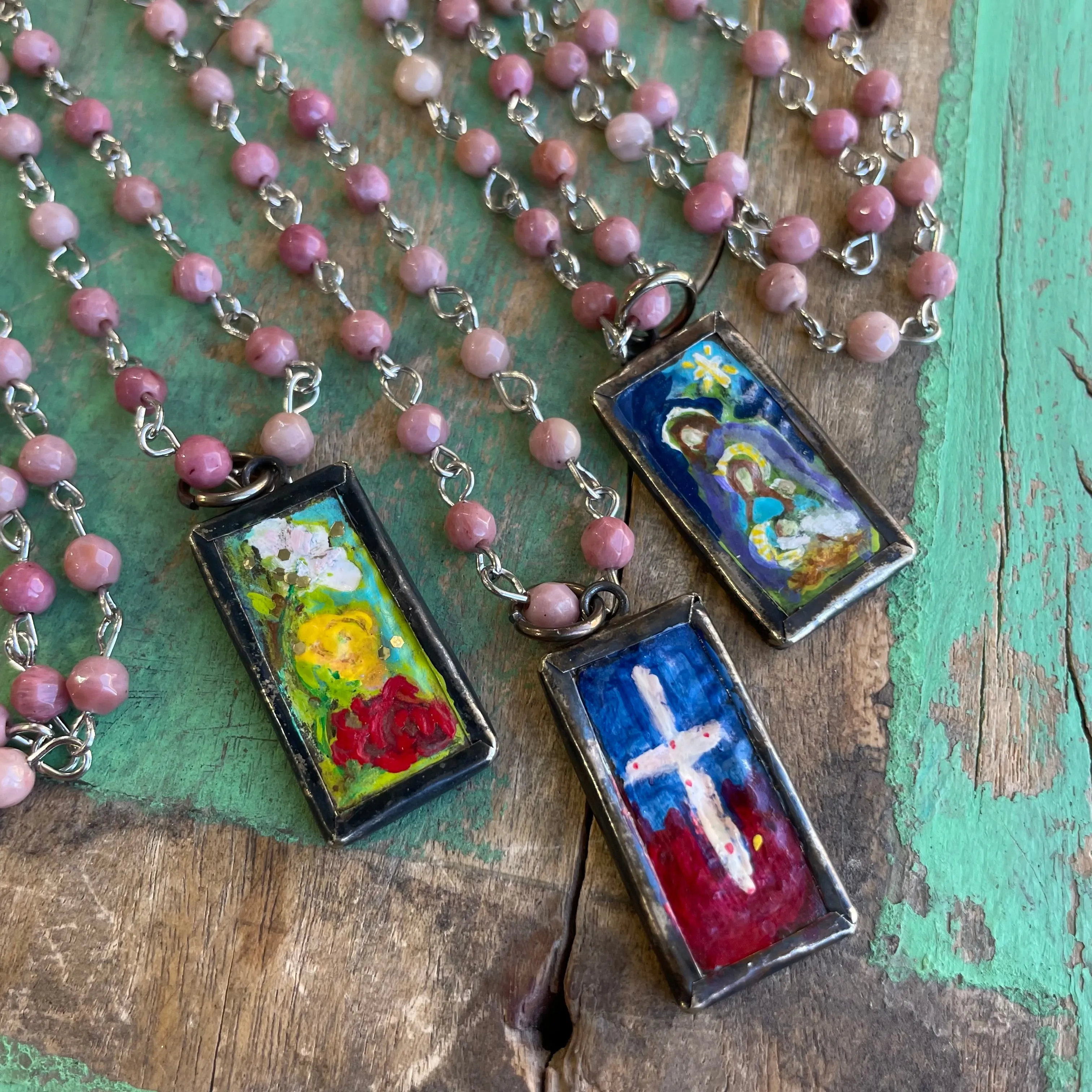 Lydia’s Art Rectangular Necklace