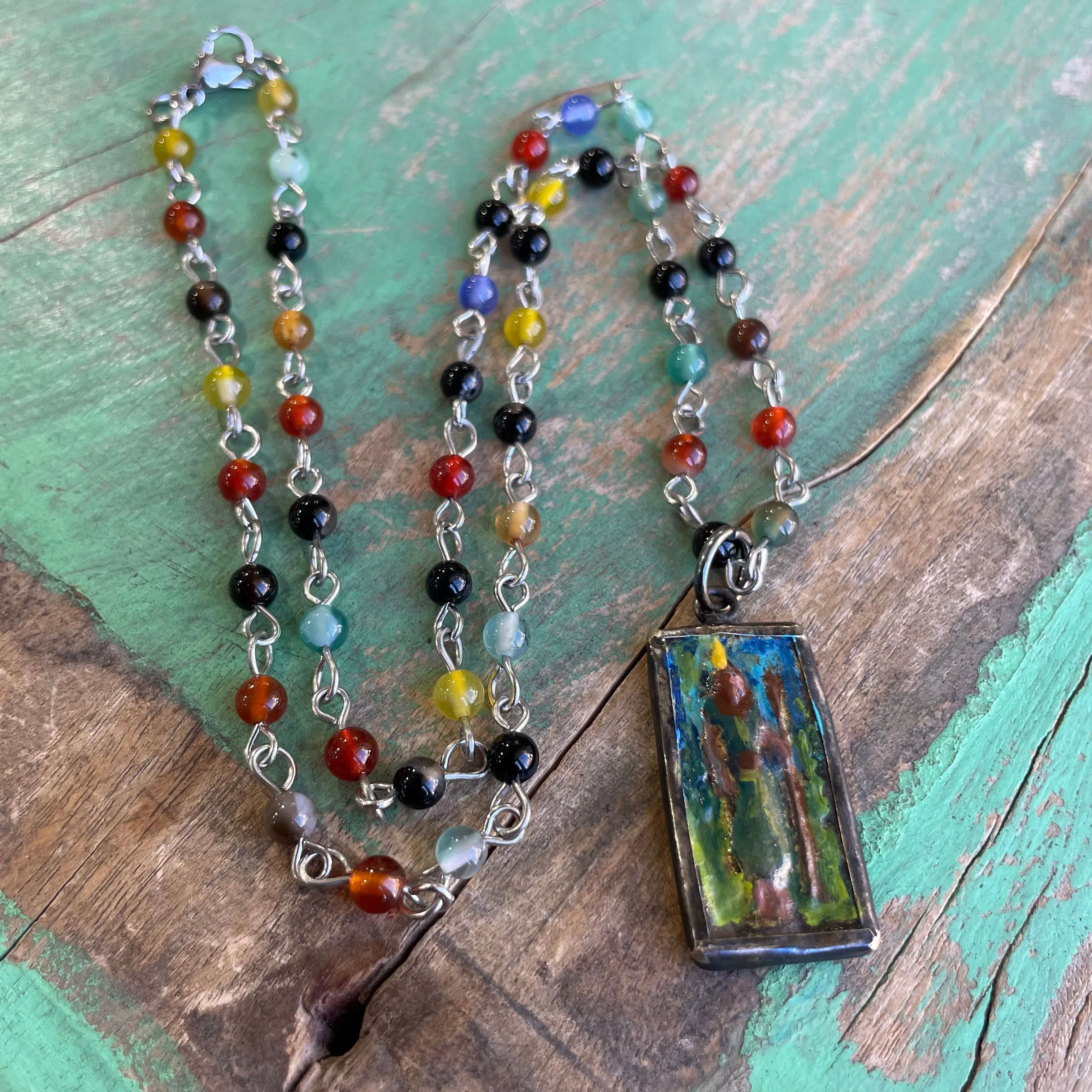 Lydia’s Art Rectangular Necklace