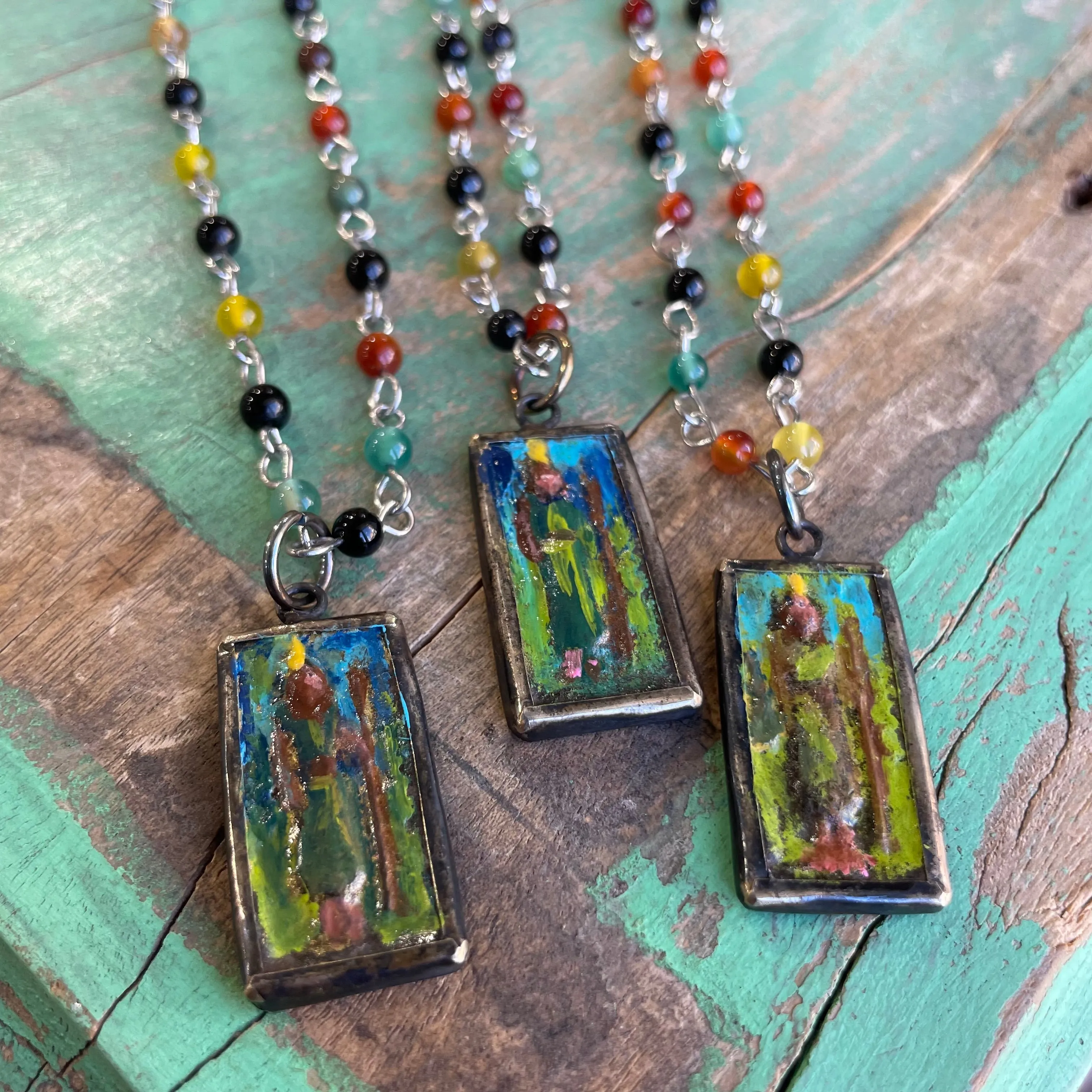 Lydia’s Art Rectangular Necklace