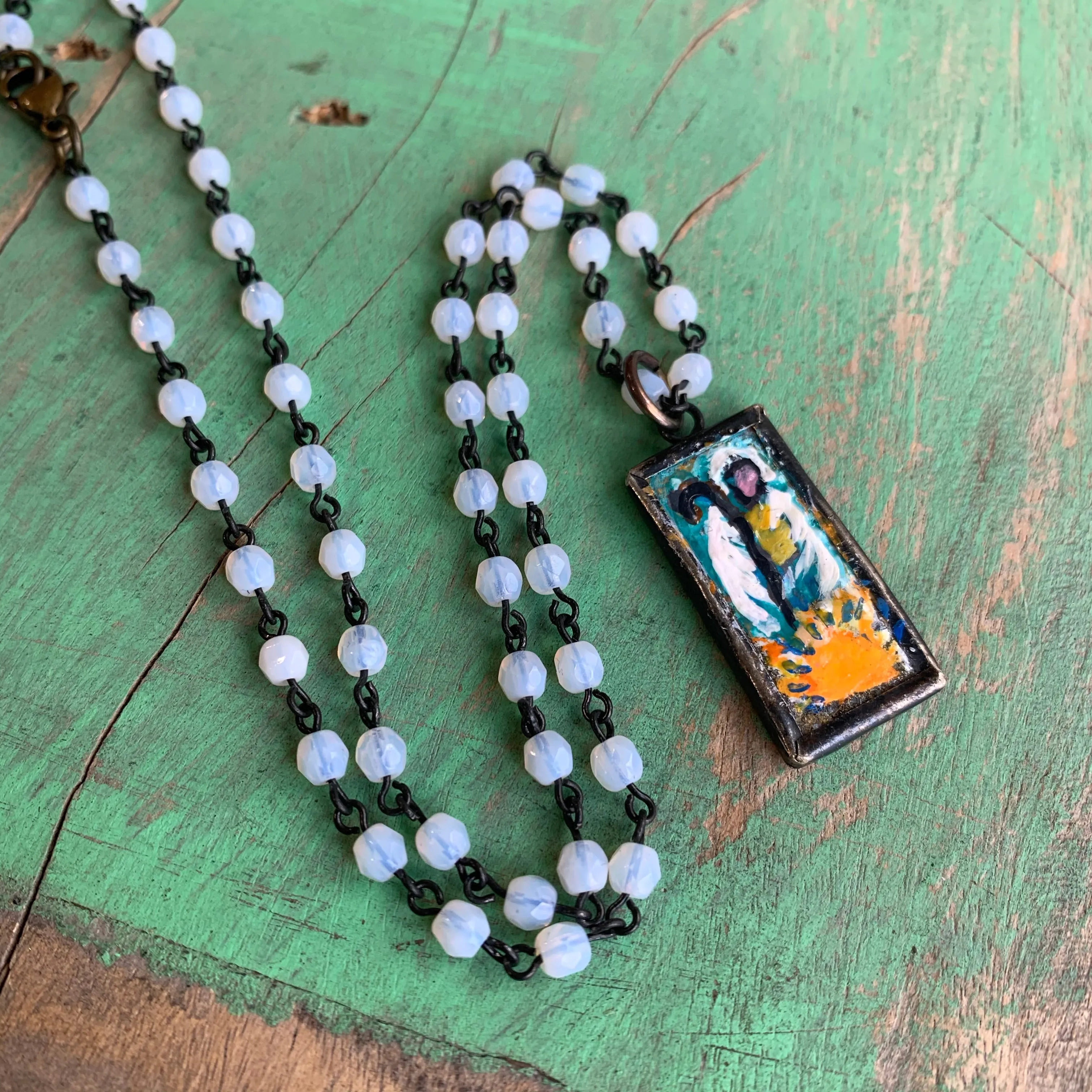 Lydia’s Art Rectangular Necklace