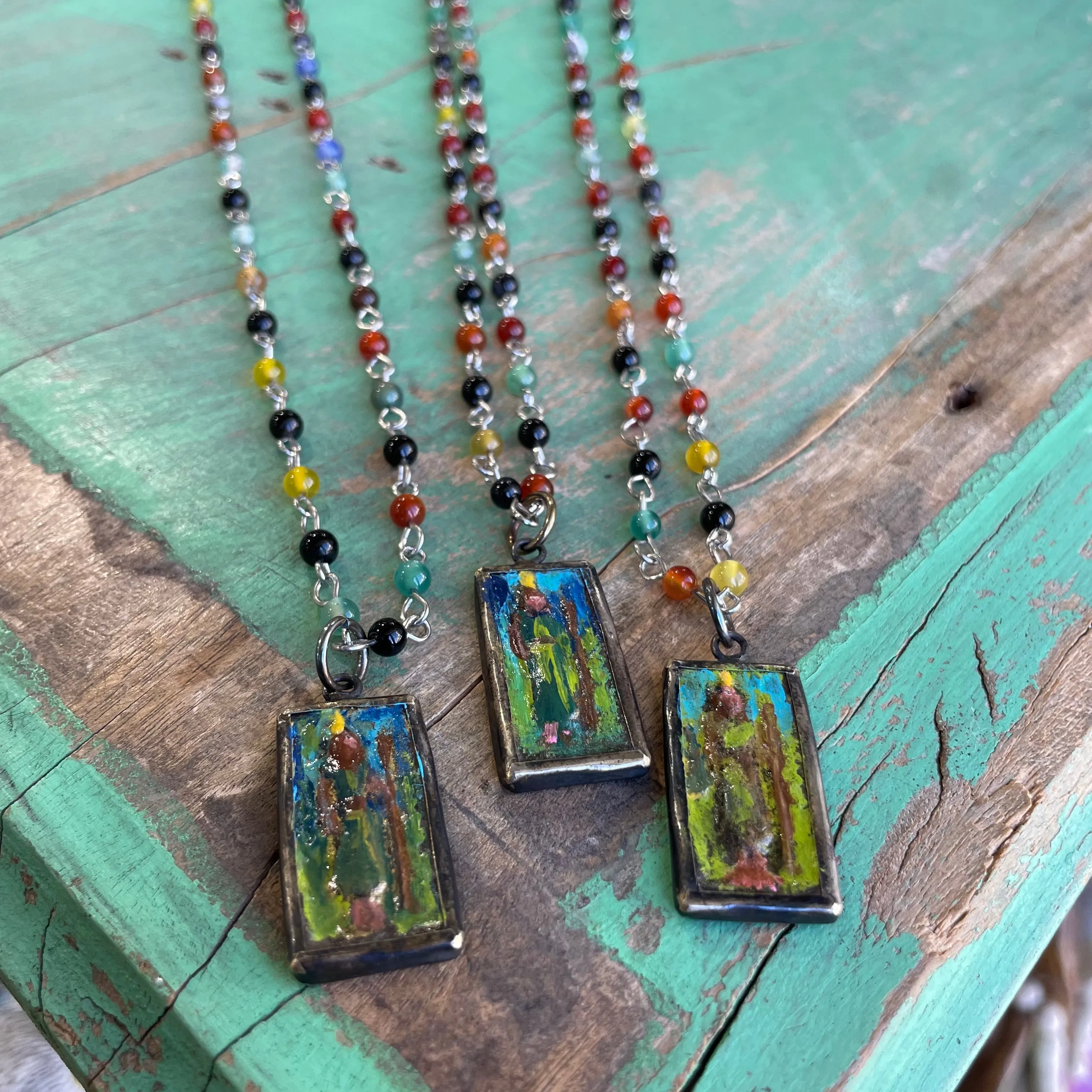 Lydia’s Art Rectangular Necklace