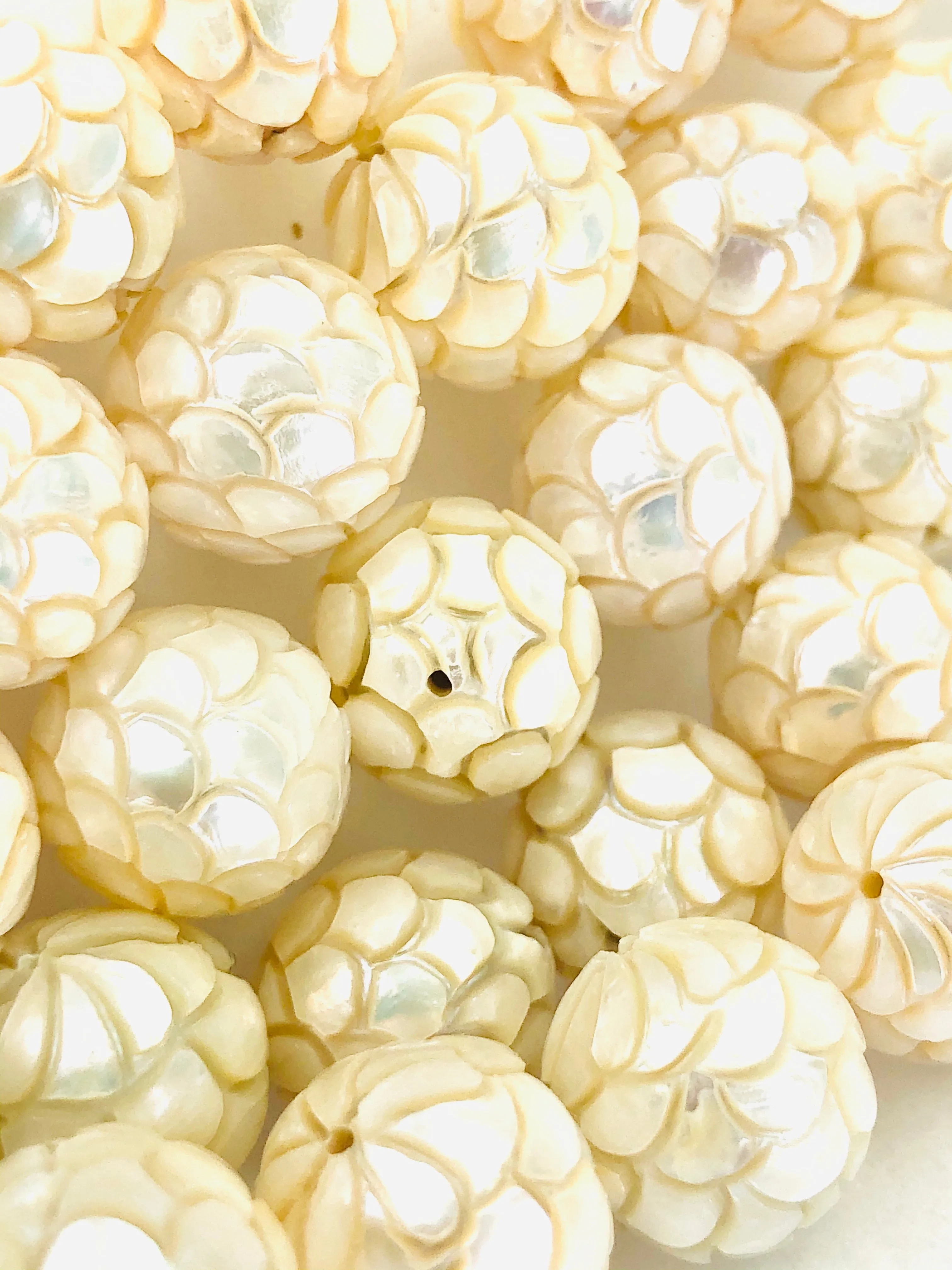 Mermaid skin - hand carved Edison pearls 11-11.9mm