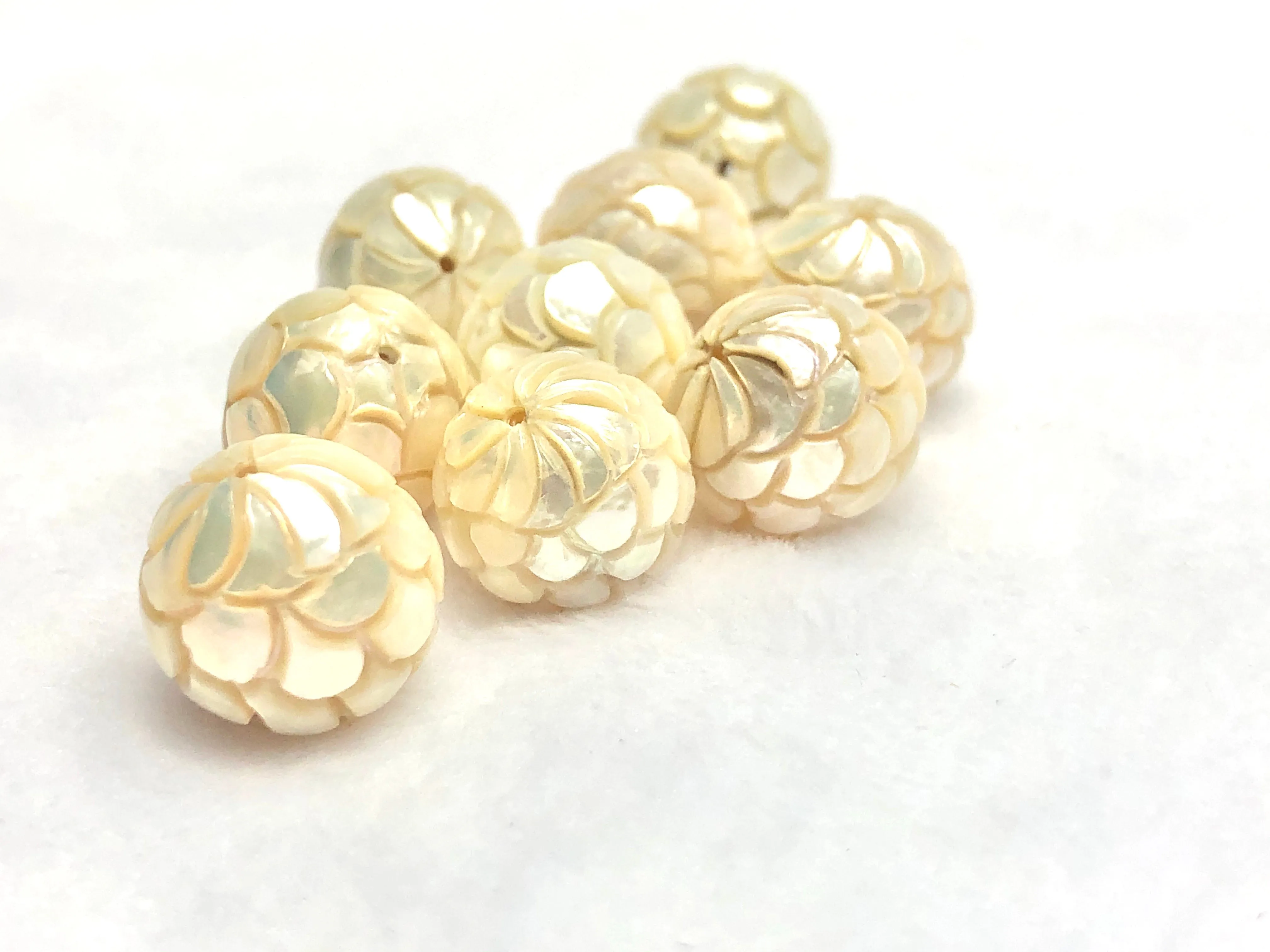 Mermaid skin - hand carved Edison pearls 11-11.9mm