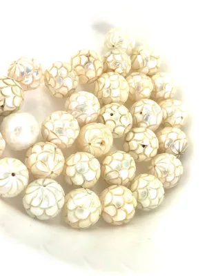 Mermaid skin - hand carved Edison pearls 11-11.9mm