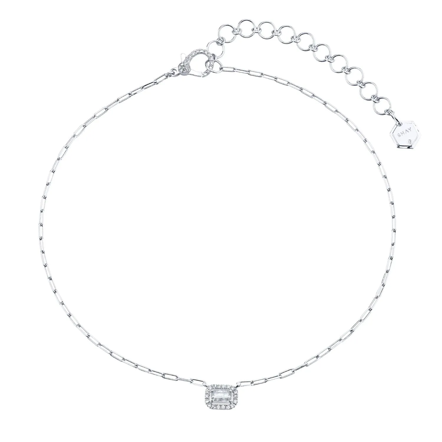 MINI ME DIAMOND HALO DROP NECKLACE