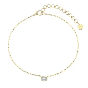 MINI ME DIAMOND HALO DROP NECKLACE