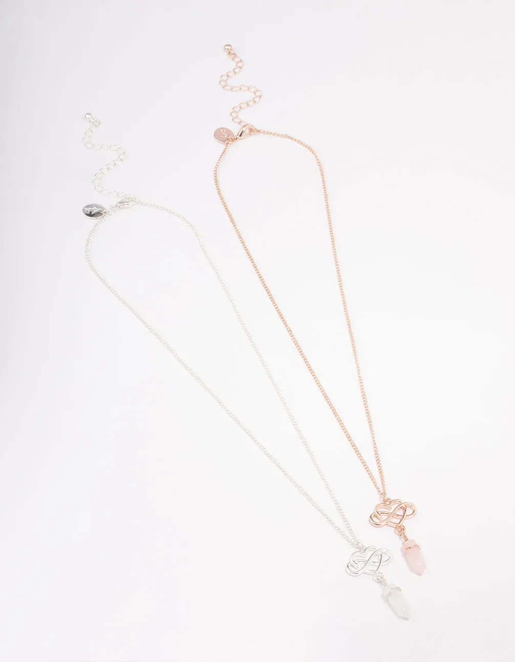 Mixed Metal Semi-Precious Infinity Necklace Pack