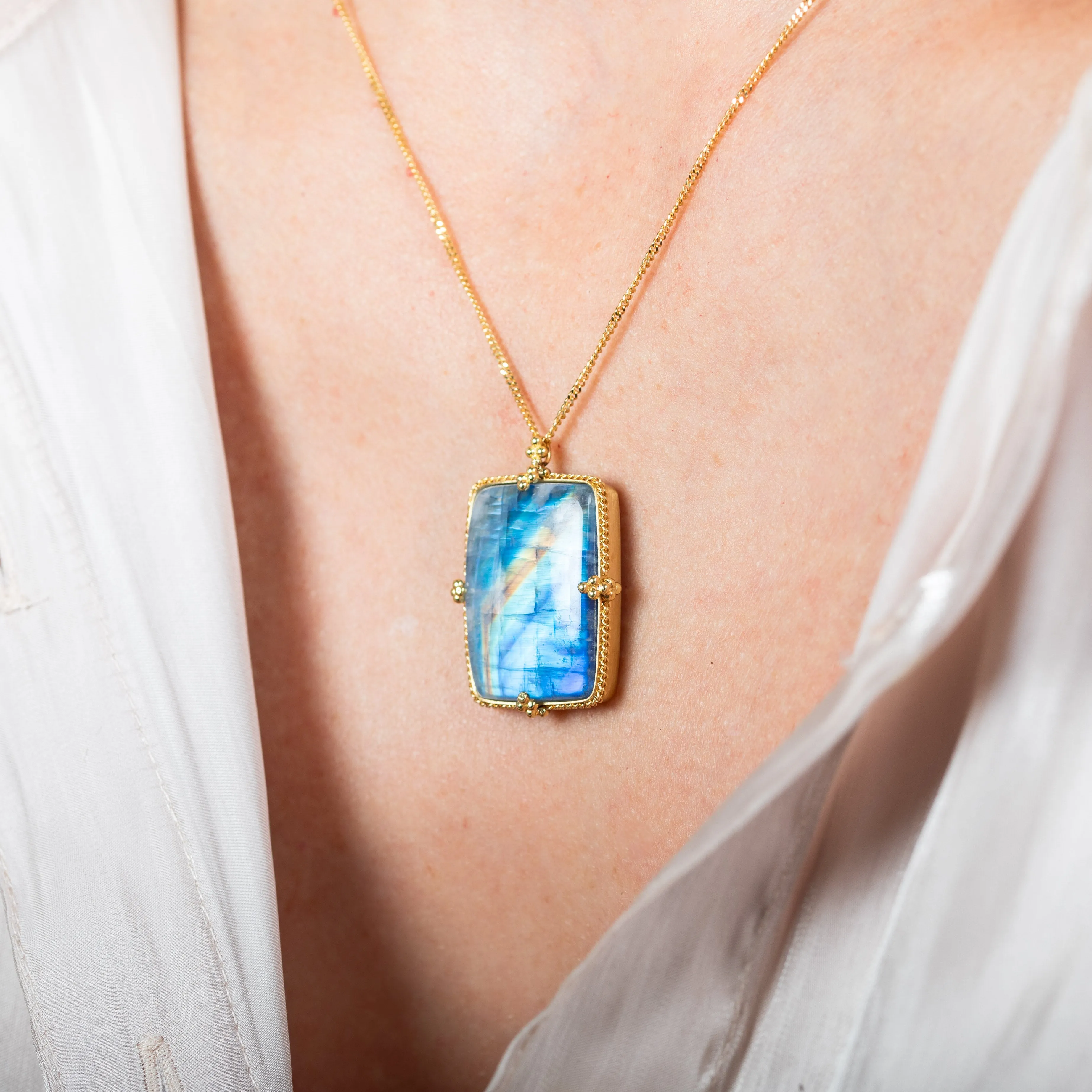 Moonstone Milky Way Necklace