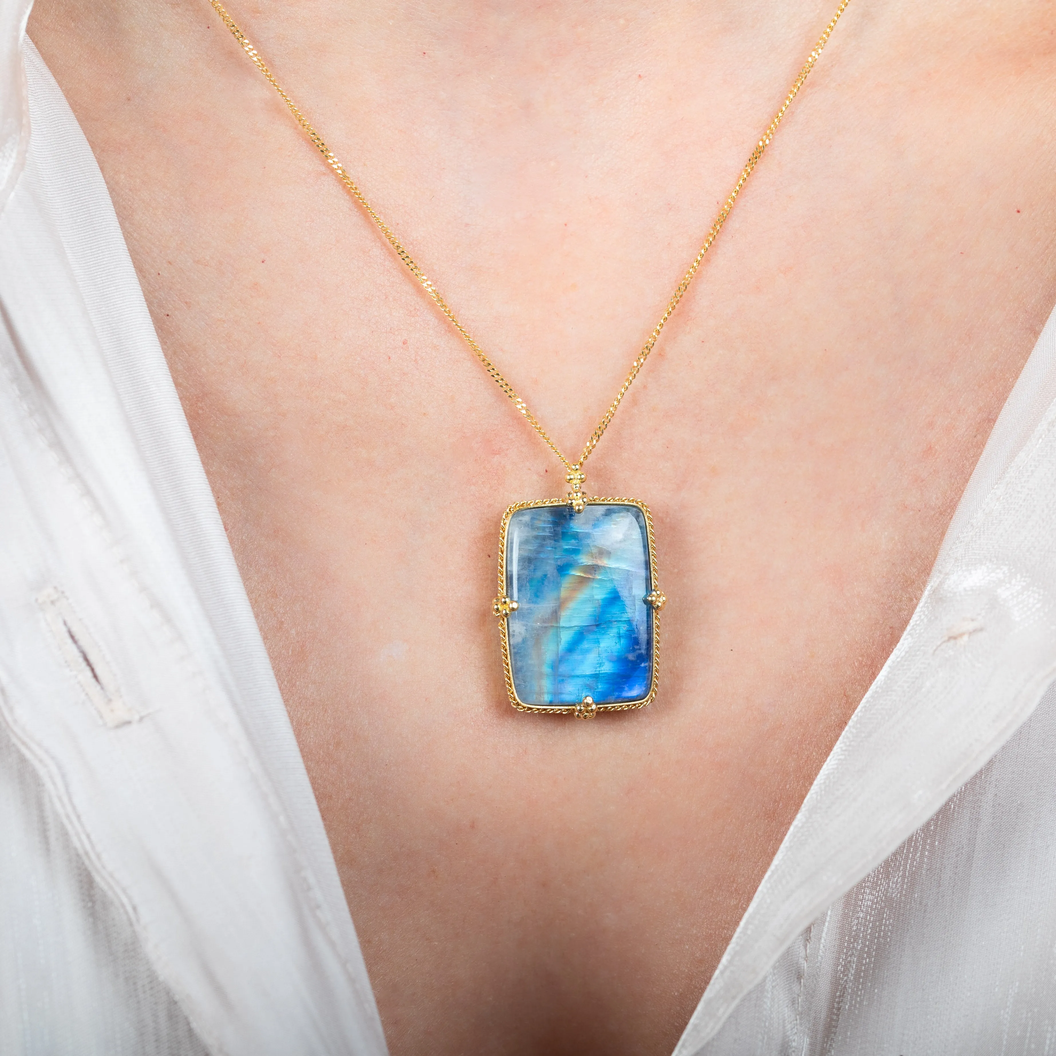 Moonstone Milky Way Necklace