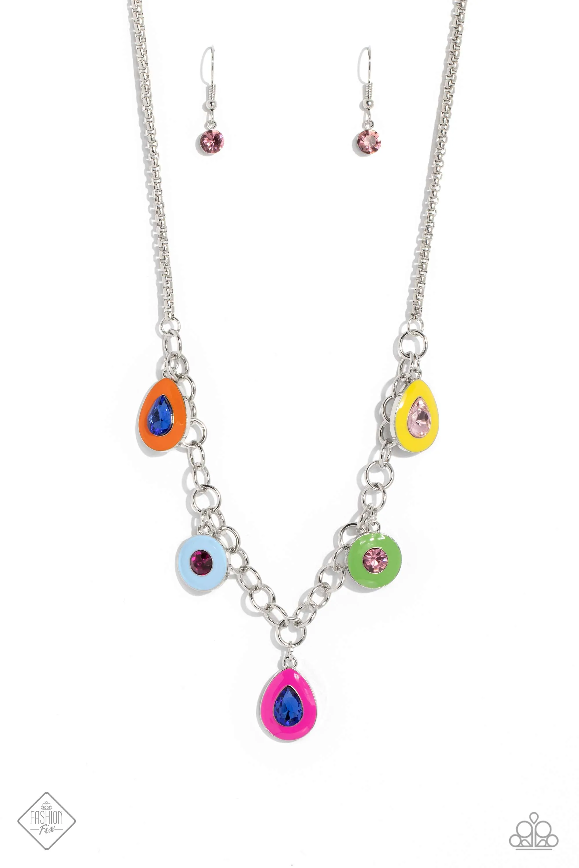 Necklaces and Earrings Colorblock Craze - Multi SET59