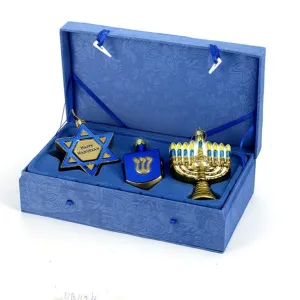 Noble Gems Hanukkah Ornaments 3pc set
