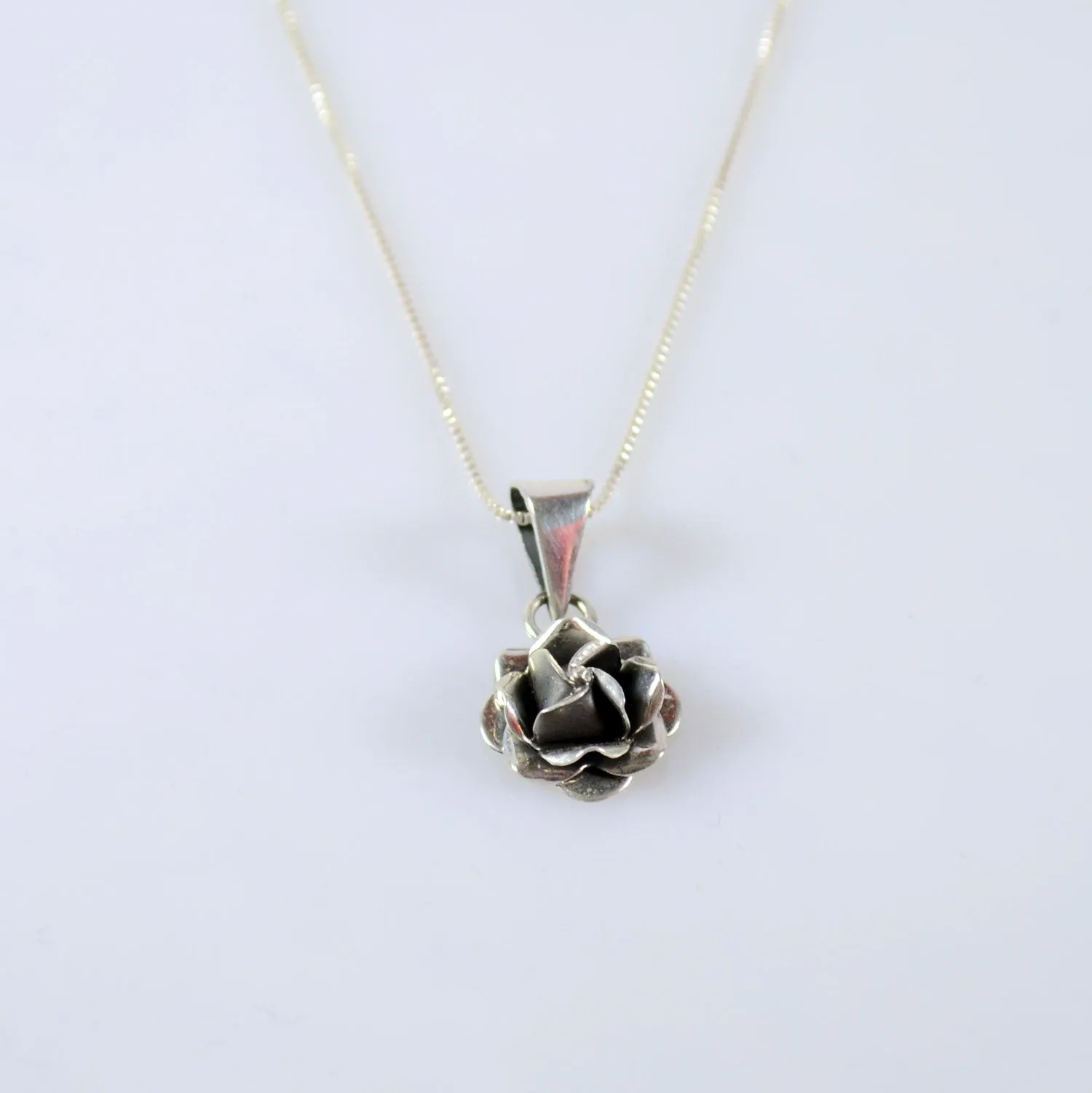 Oxidized Rose Pendant - Small