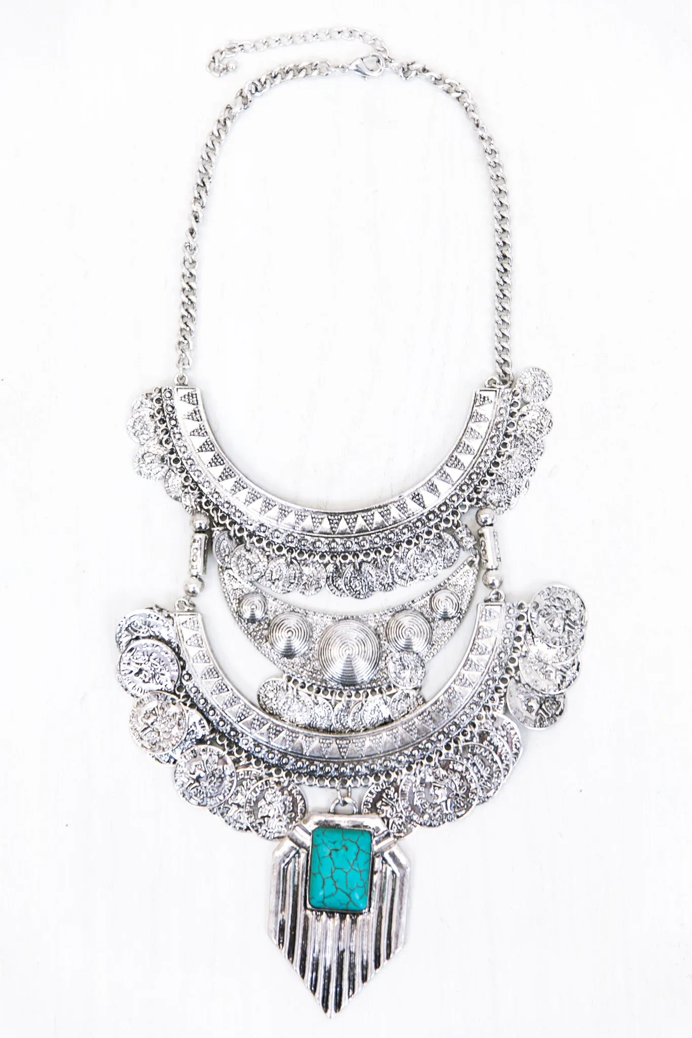 Pharaoh Metal Statement Necklace