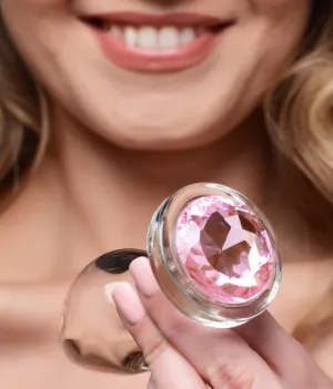 Beautiful Pink Gem Glass Anal Plug