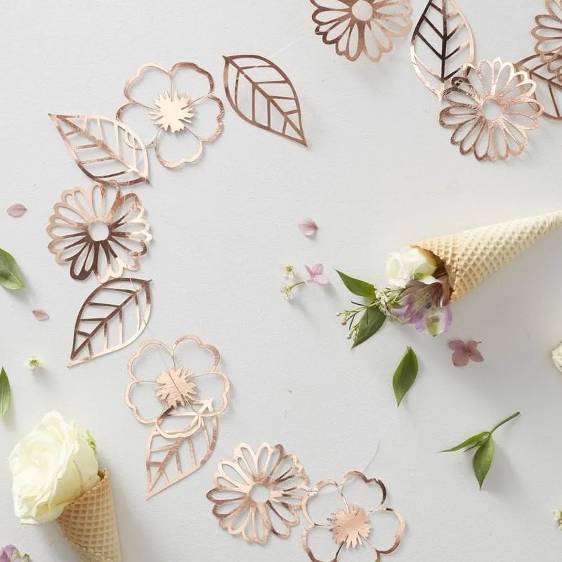 Rose Gold Flower Party Garland