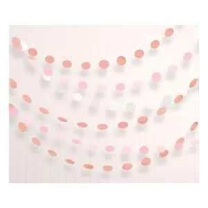 Rose Gold String Decorations 6pk