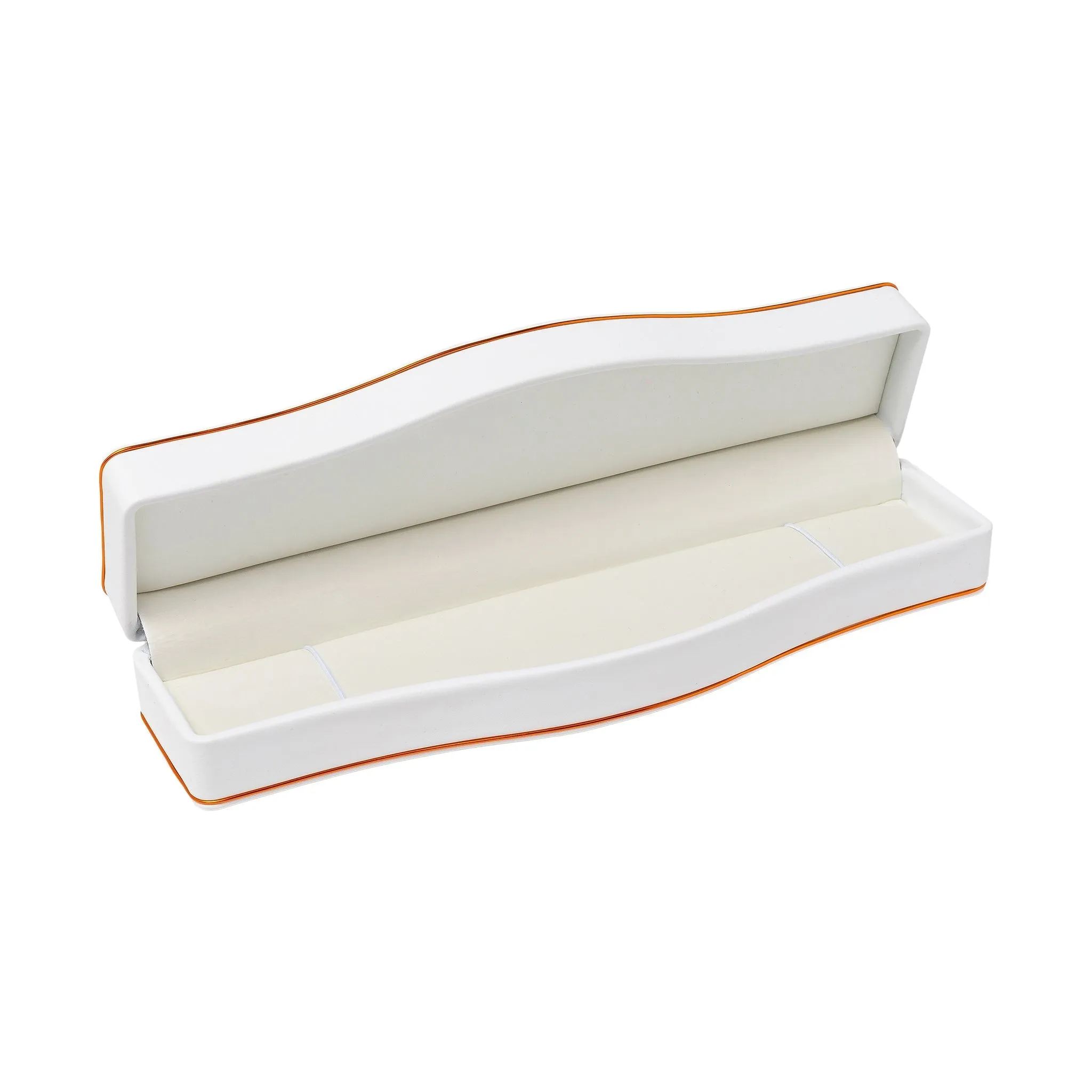Rose Gold Trim Bracelet Box White