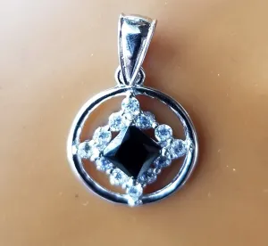 ssj019- CZ & Gem Symbol Pendant