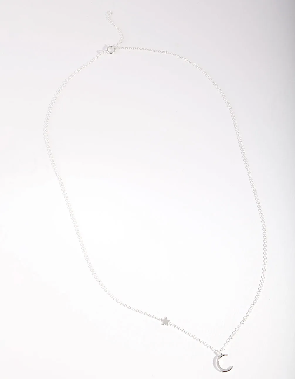 Sterling Silver Asymmetrical Celestial Necklace