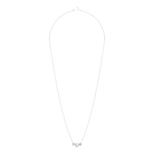 Sterling Silver Pearlised & Diamante Bead Necklace