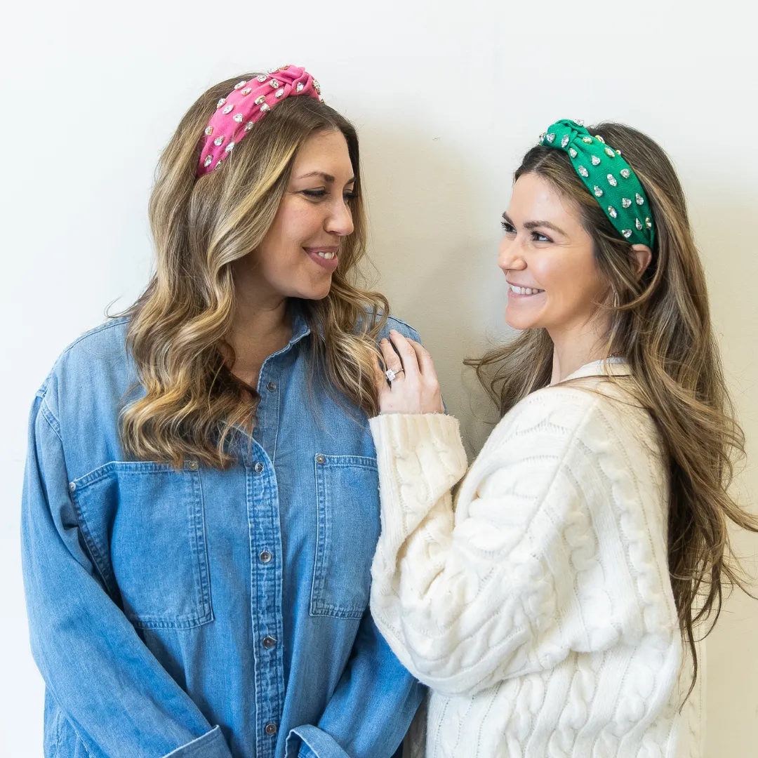 Traditional Woven Headband - Green Gem