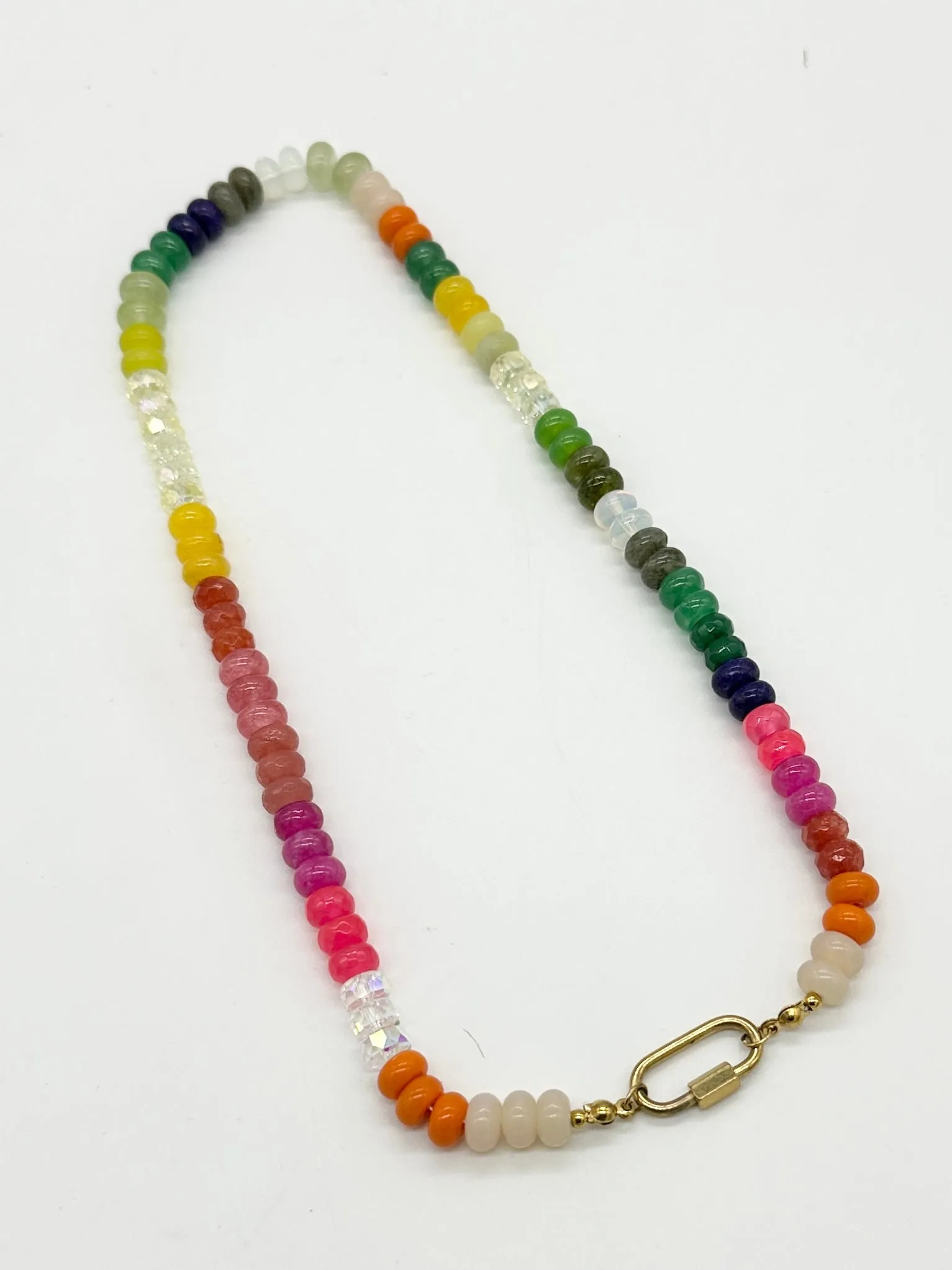 Tricia Multi Beaded Carabiner Necklace