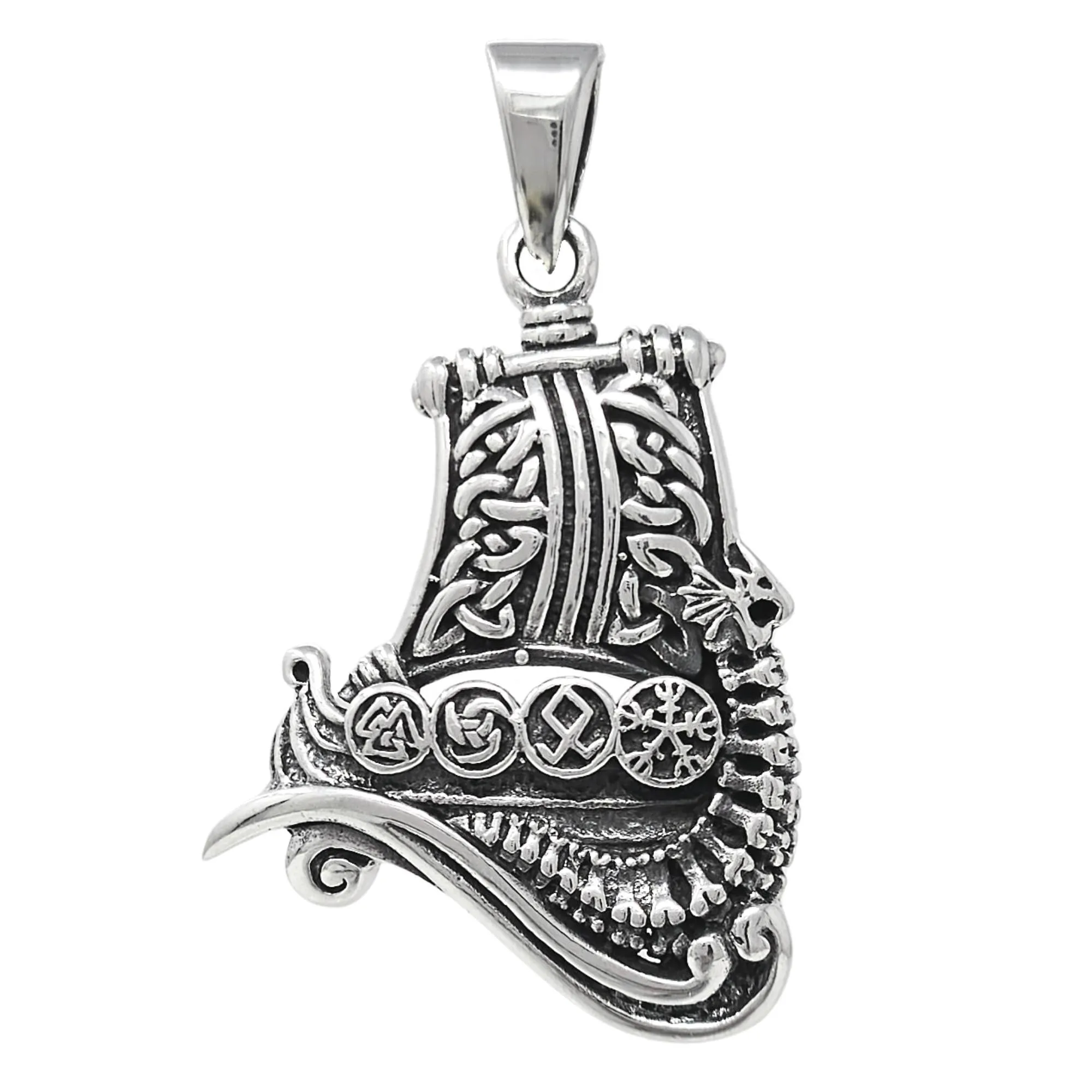 Viking Drakkar Ship Pendant For Men and Women | 925 Sterling Silver Pendant