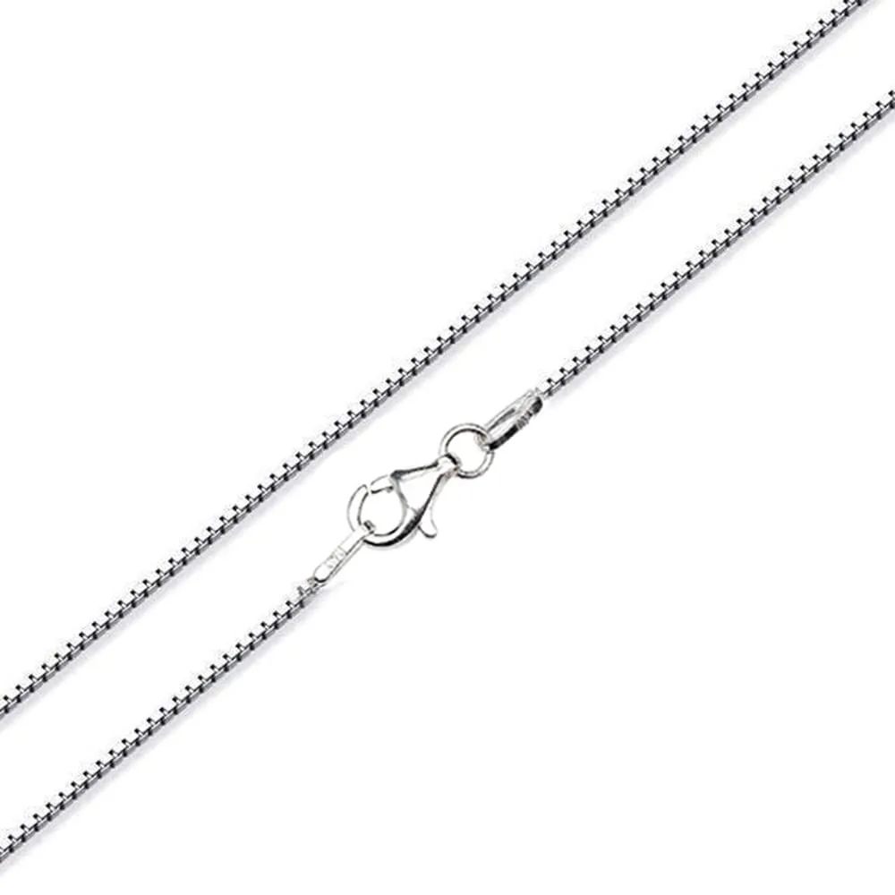 Womens Mens 1.6mm 925 Sterling Silver Box Chain Necklace