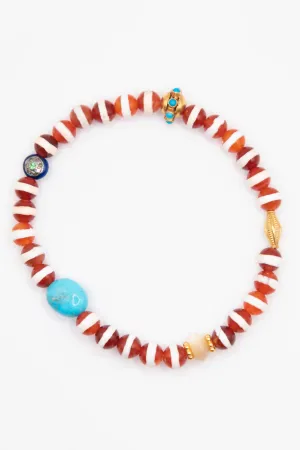 Womens Stripe Bracelet, Brown Agate